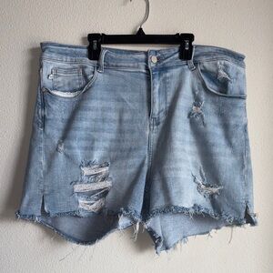 Judy Blue Distressed Denim Shorts Womens Size 3XL